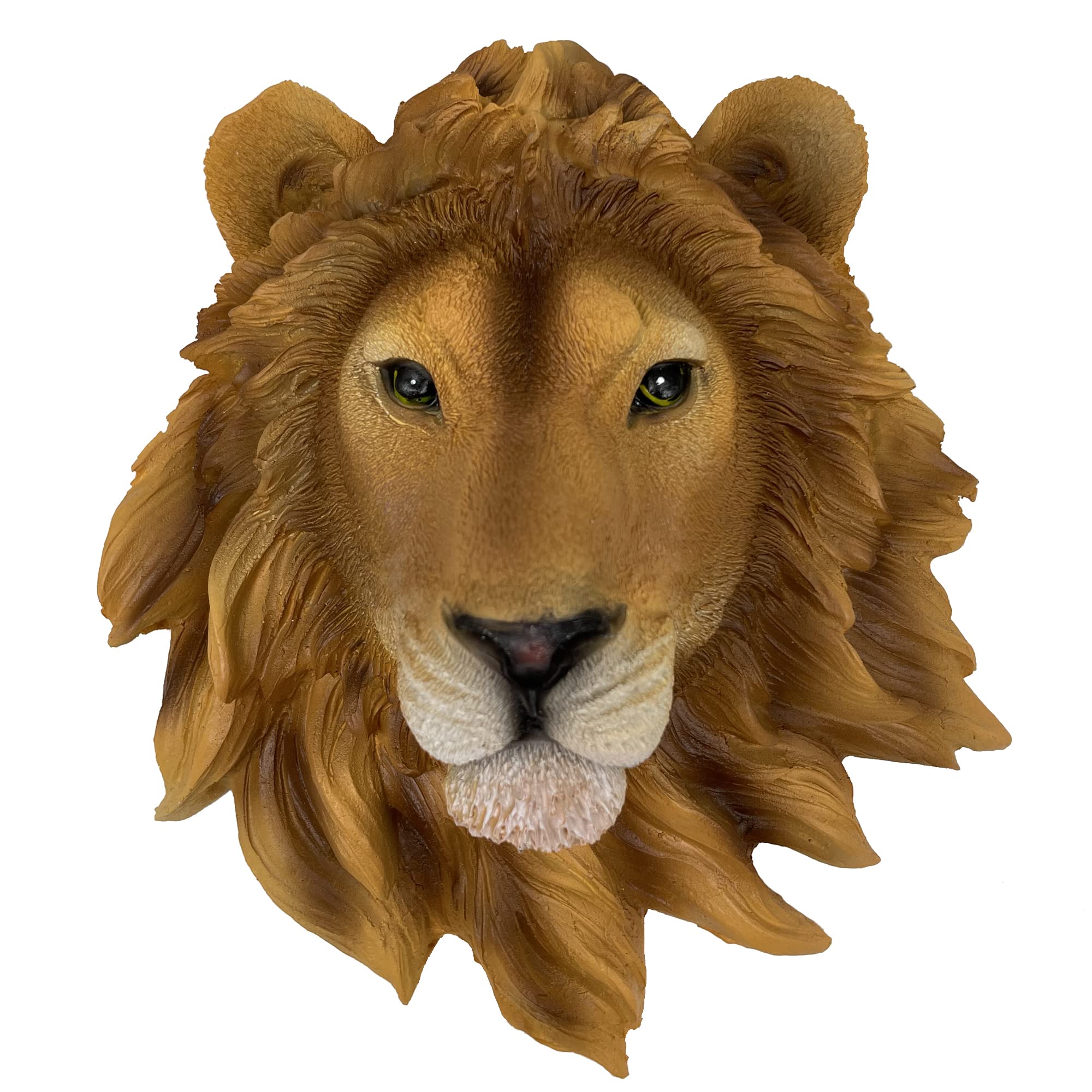 FlyEggLion Head Animal Hanging Wall Sculpture, Wall Mount Bust Faux Ornaments, Faux Taxidermy Wall Mount, Home Party Hanging Decoration