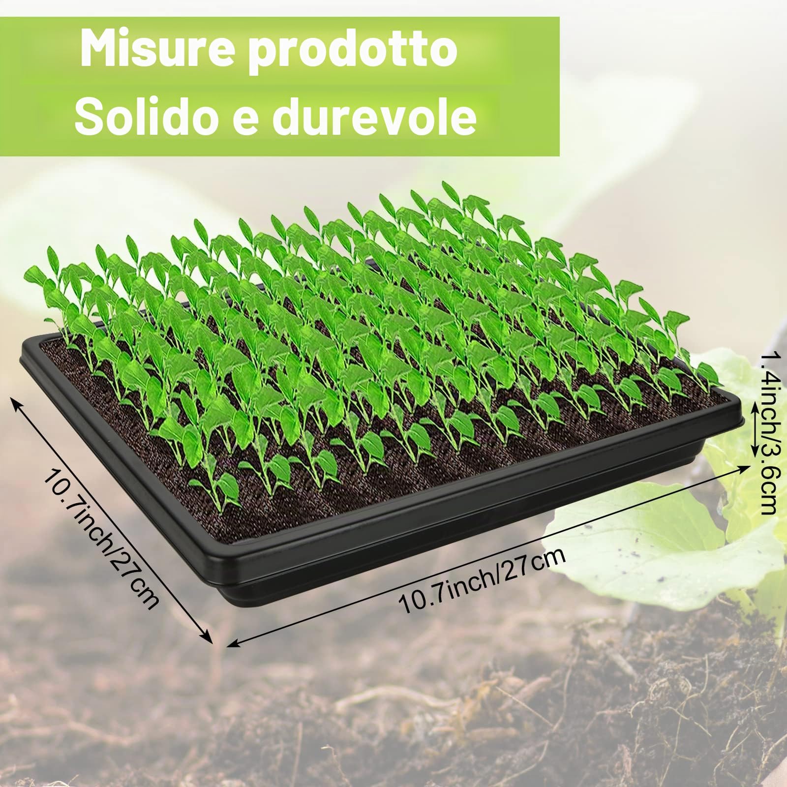JMIATRY 12 Pezzi Germogliatore 26,9 x 26,9 x 3,6 cm, Semenzaio Germinazione, Vassoio Germinazione per piante vasi in giardino serra idroponica