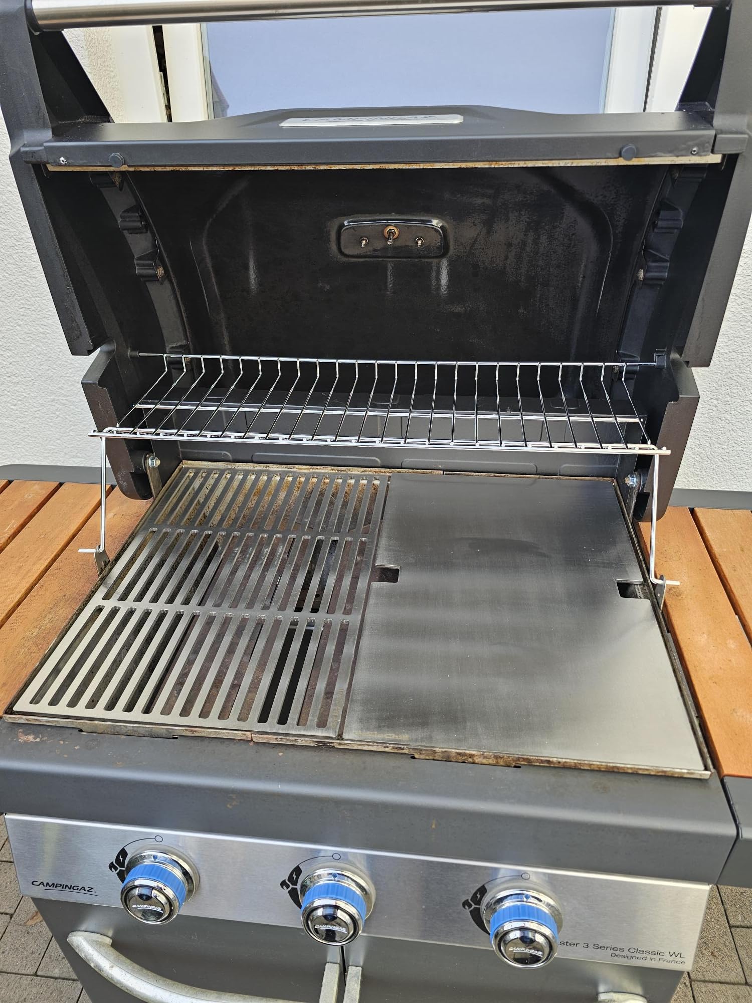 Ruszt do grillowania + płyta grillowa Plancha stal szlachetna V2A 1.4301 pasuje do Grills CAMPINGAZ 3 Series Classic/Premium/Woody/Master