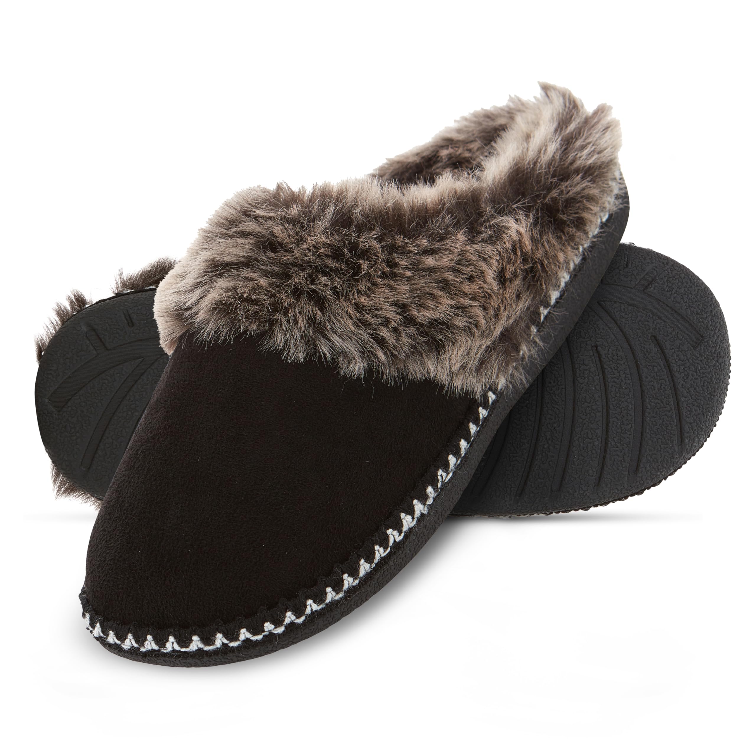 Floopi House Slippers for Women, Aztec Fur Lined Clog Womens Slippers Cozy Memory Foam with Indoor and Outdoor Anti Skid Sole