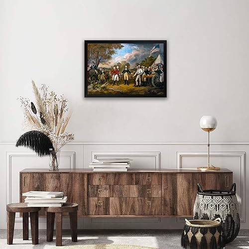 Vista 24 de Declaración de independencia de John Trumbull - Lienzo enmarcado para decoración de pared, lienzos de reproducción de pintura fina Impresión