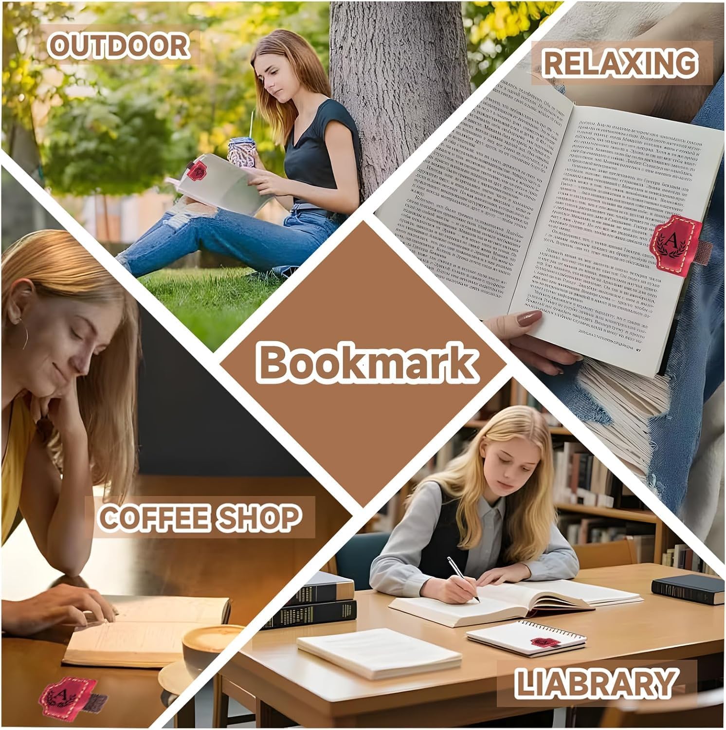 Bygone Mark Personalized Magnetic Leather Bookmark with Pen Holder, Magnetic Cross Bookmark, Christian Book Lovers Reading Accessory, Marker for Book Lovers Men Women (Brown, Cross) image 5