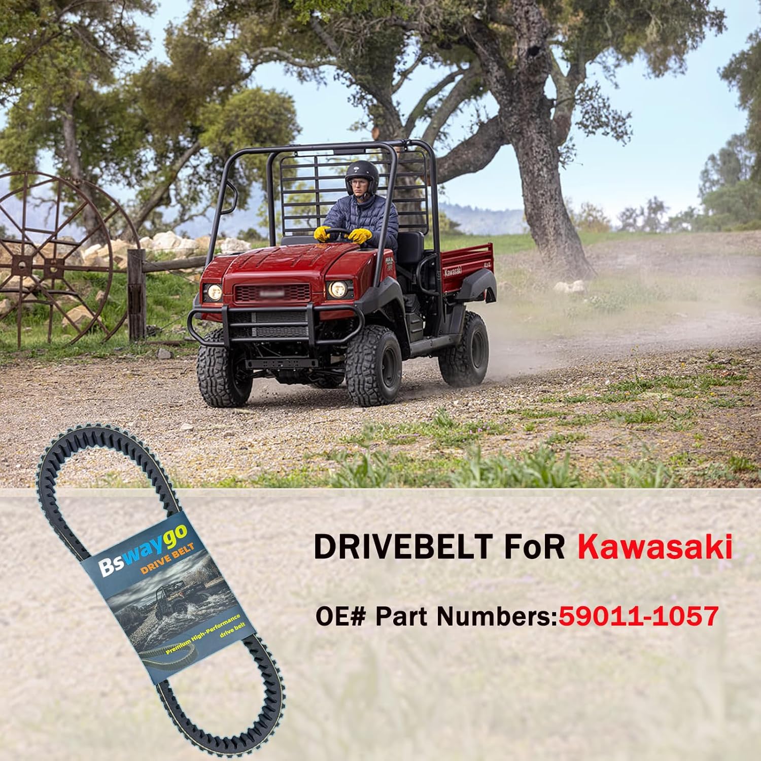 Mule 2500 Drive Belt Heavy Duty Aramid Drive Belt Compatible with Kawasaki Mule 2500 2510 2520 4x4 KAF620 1993-1999 CVT Belt Replacement for 59011-1057