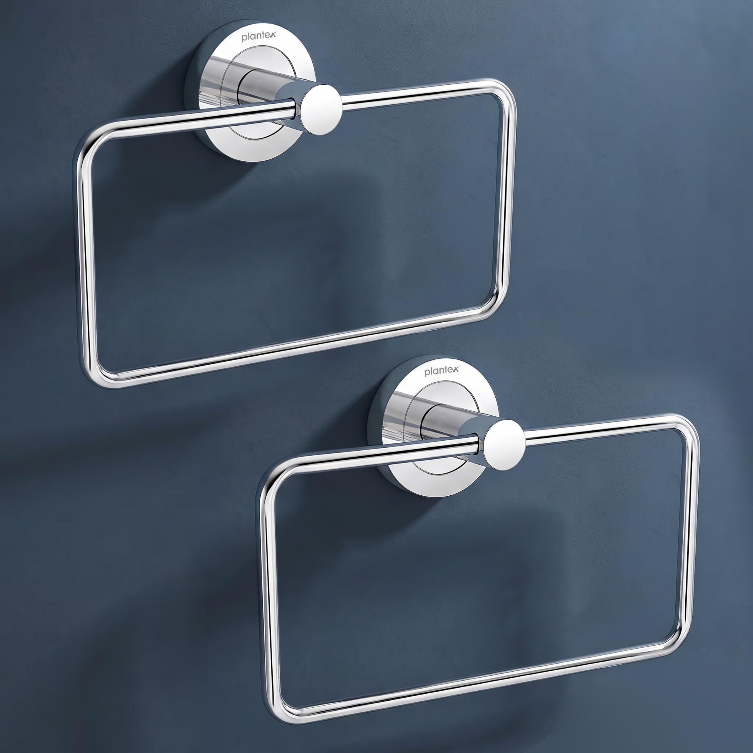 Plantex Stainless Steel Towel Rings - 2 Pack -1 Plantex Stainless Steel Towel Rings - 2 Pack -1