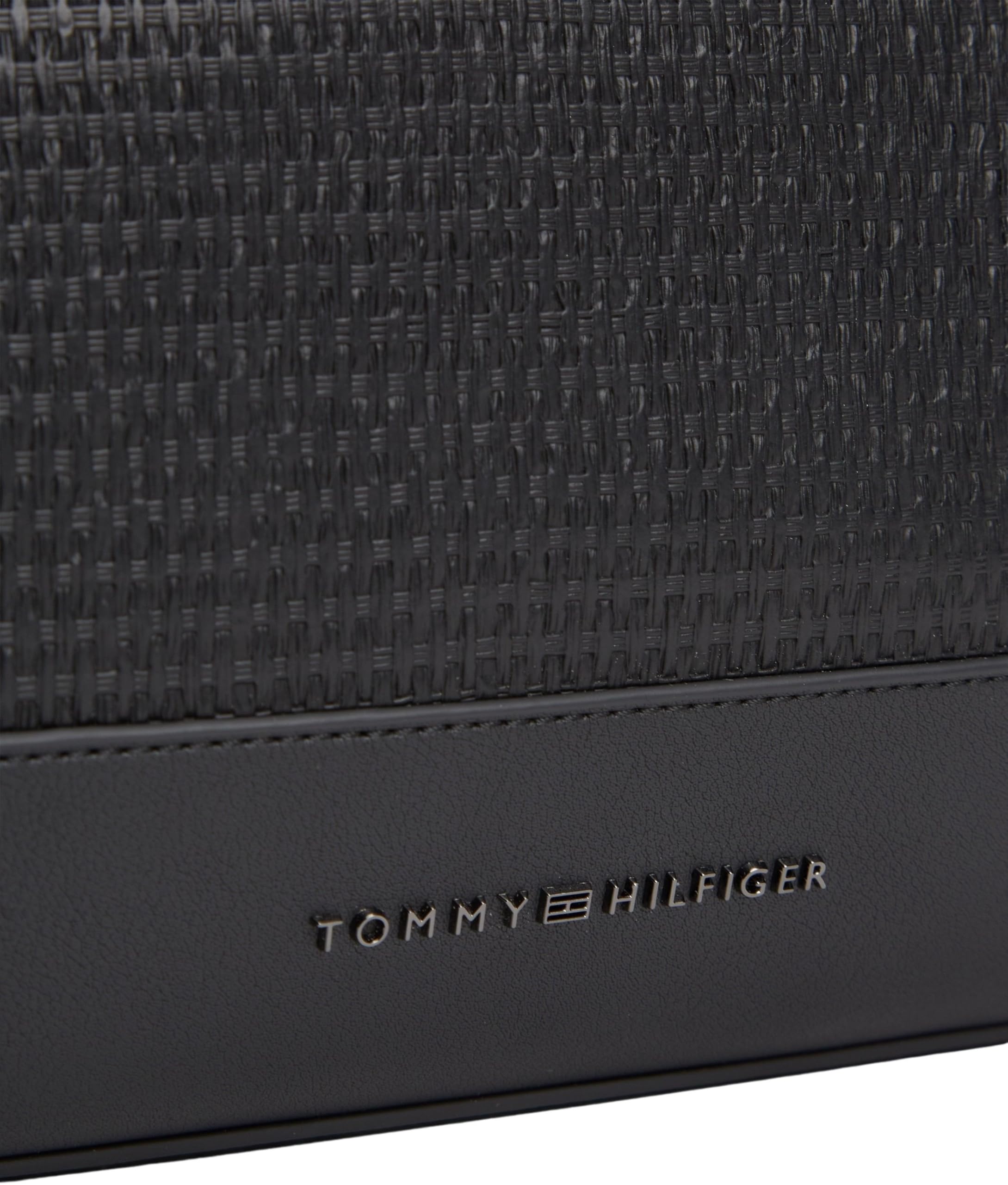 Tommy Hilfiger Uomo Beauty Case Woven con Logo, Nero (Black), Taglia Unica