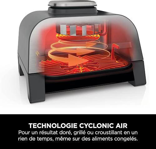 Ninja 6-in-1 MAX Indoor Grill & Airfryer, 6 kookfuncties, maak tot wel 6 burgers, inhoud van 3,8 l, Low Smoke (weinig rook), inclusief digitale vleesthermometer, grijs/zilver, DG551EU - 8
