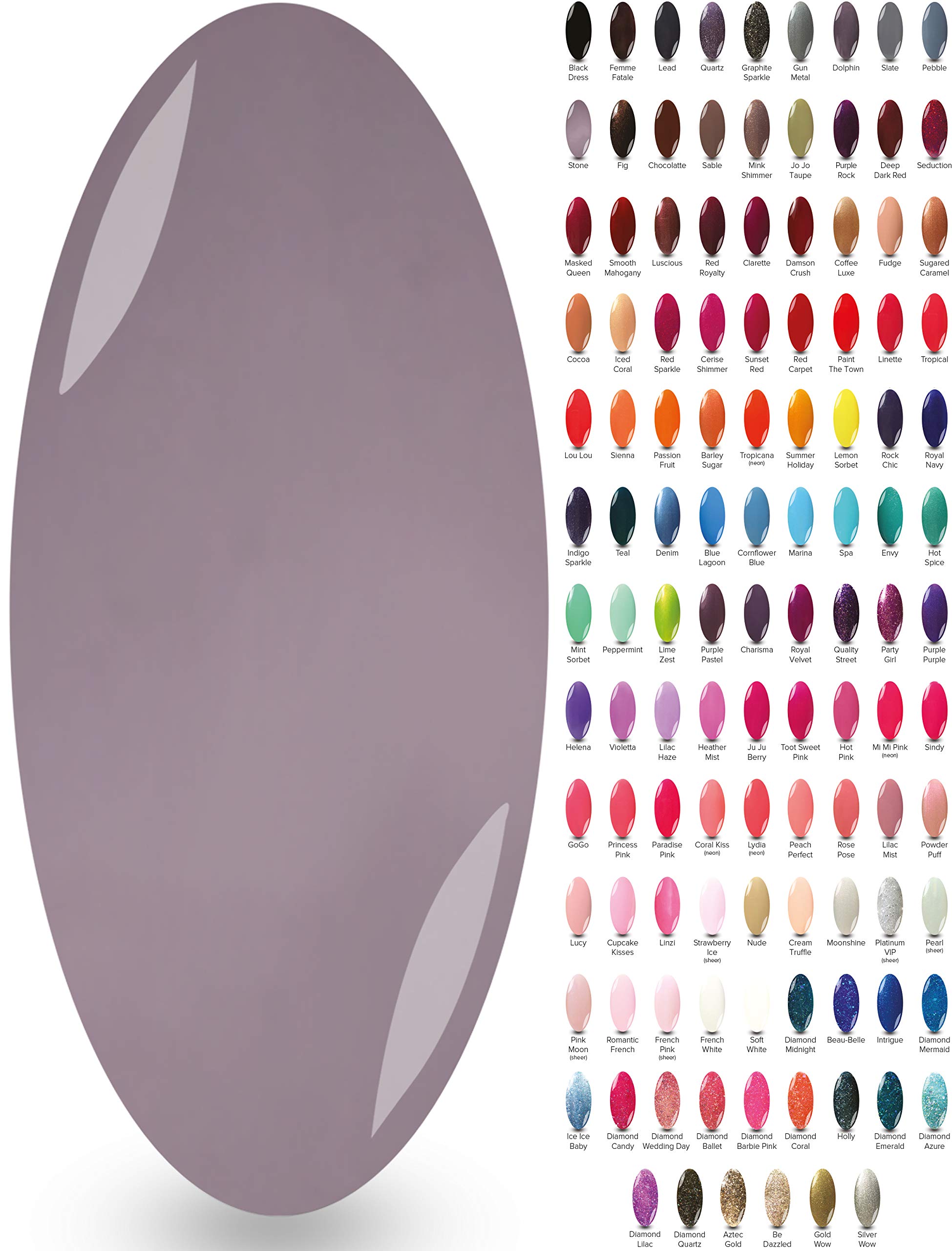 NYK1 - Vernis à ongles gel UV LED - Rouge, rose, orange, noir, marron, transparent - Paillettes - 2