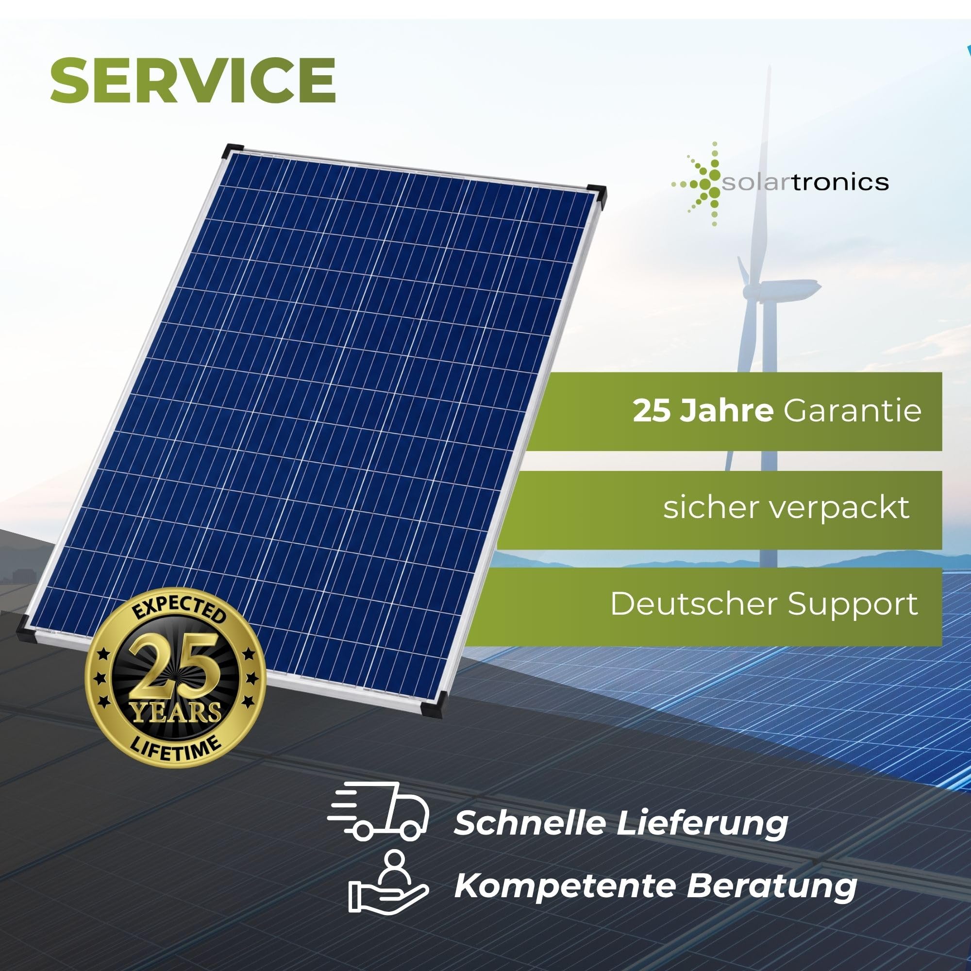 SOLARTRONICS Pannello solare policristallino da 200 W, 36 V, 5BB, 1320 x 996 x 35 mm, 13,8 kg