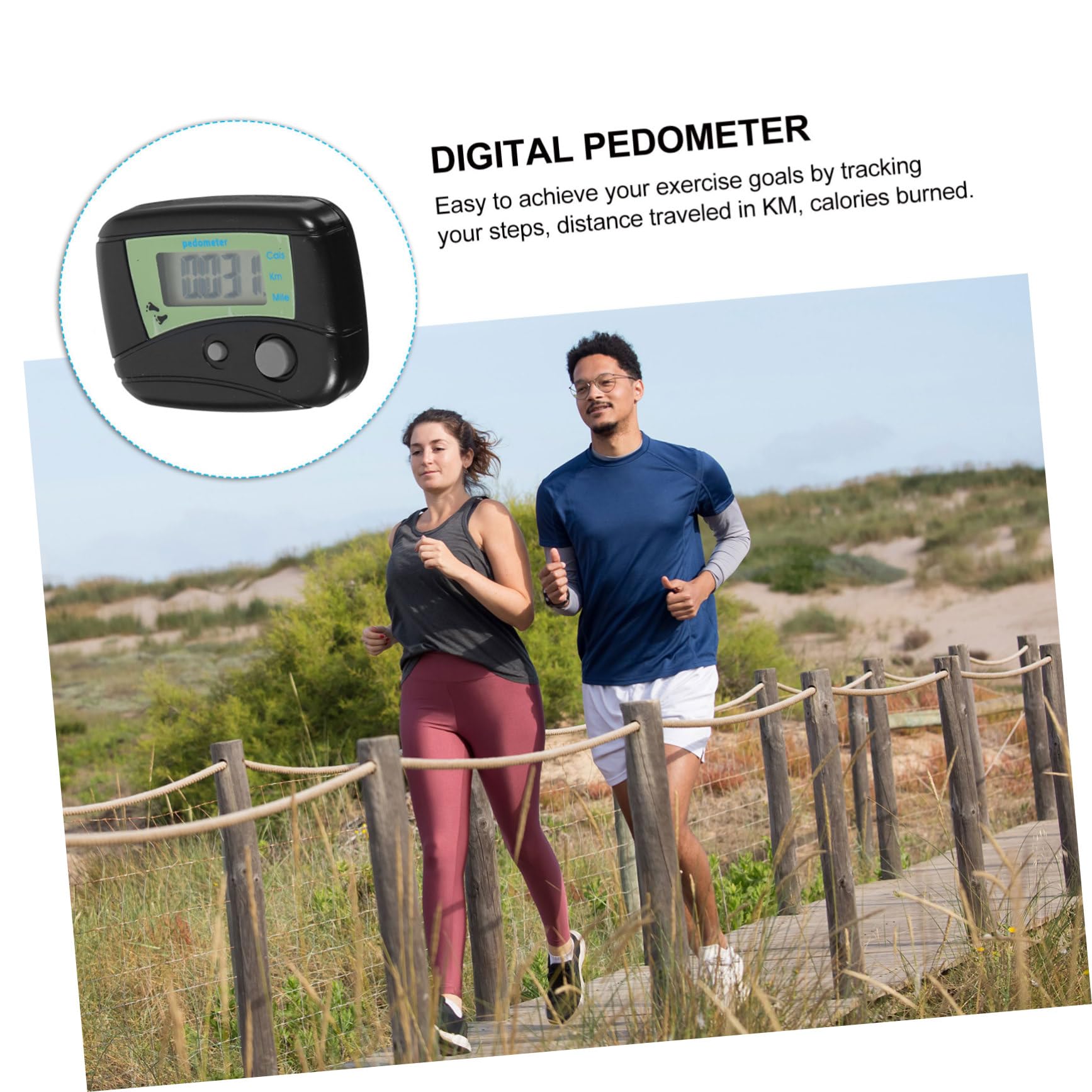 BESPORTBLE Lot de 10 Podomètres Numériques Multifonctions Compteur De Pas pour La Marche Écran LCD Compteur De Calories Noir pour Le Jogging