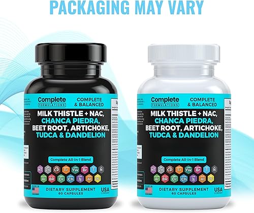 Miniatura 6 de Suplemento de cardo mariano + NAC con extracto de raíz de diente de león, extracto de raíz de remolacha, extracto de alcachofa, chanca piedra, TUDCA