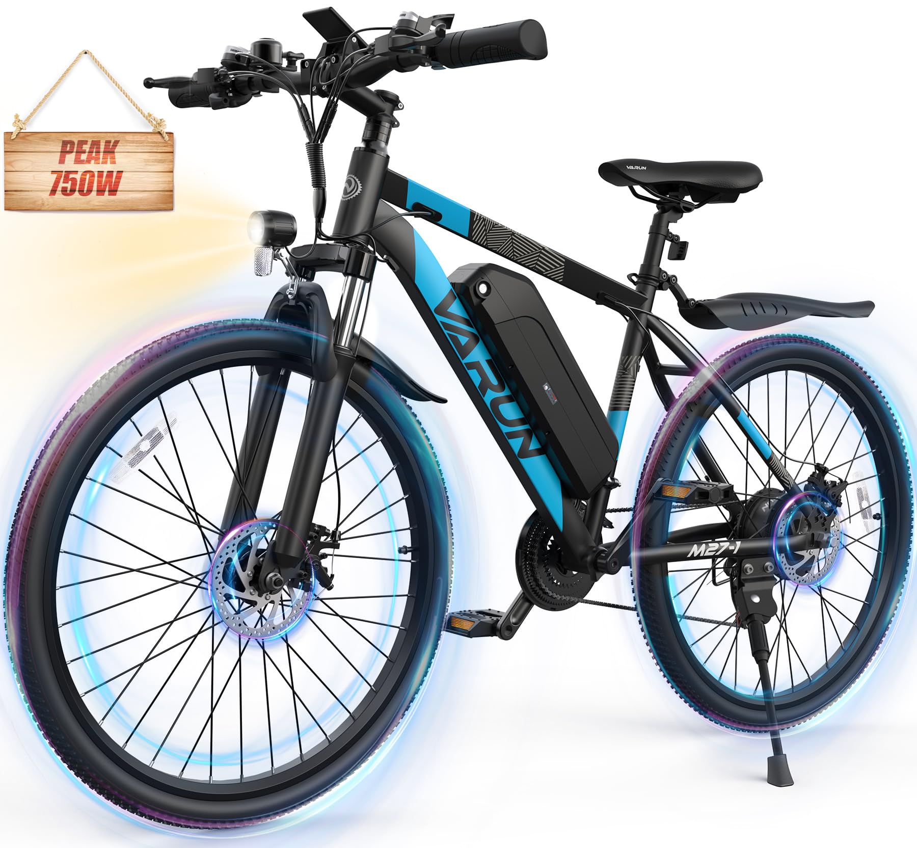 VARUN Vélo Électrique, 24"/26"/27.5" VTT Électrique Avec 48V