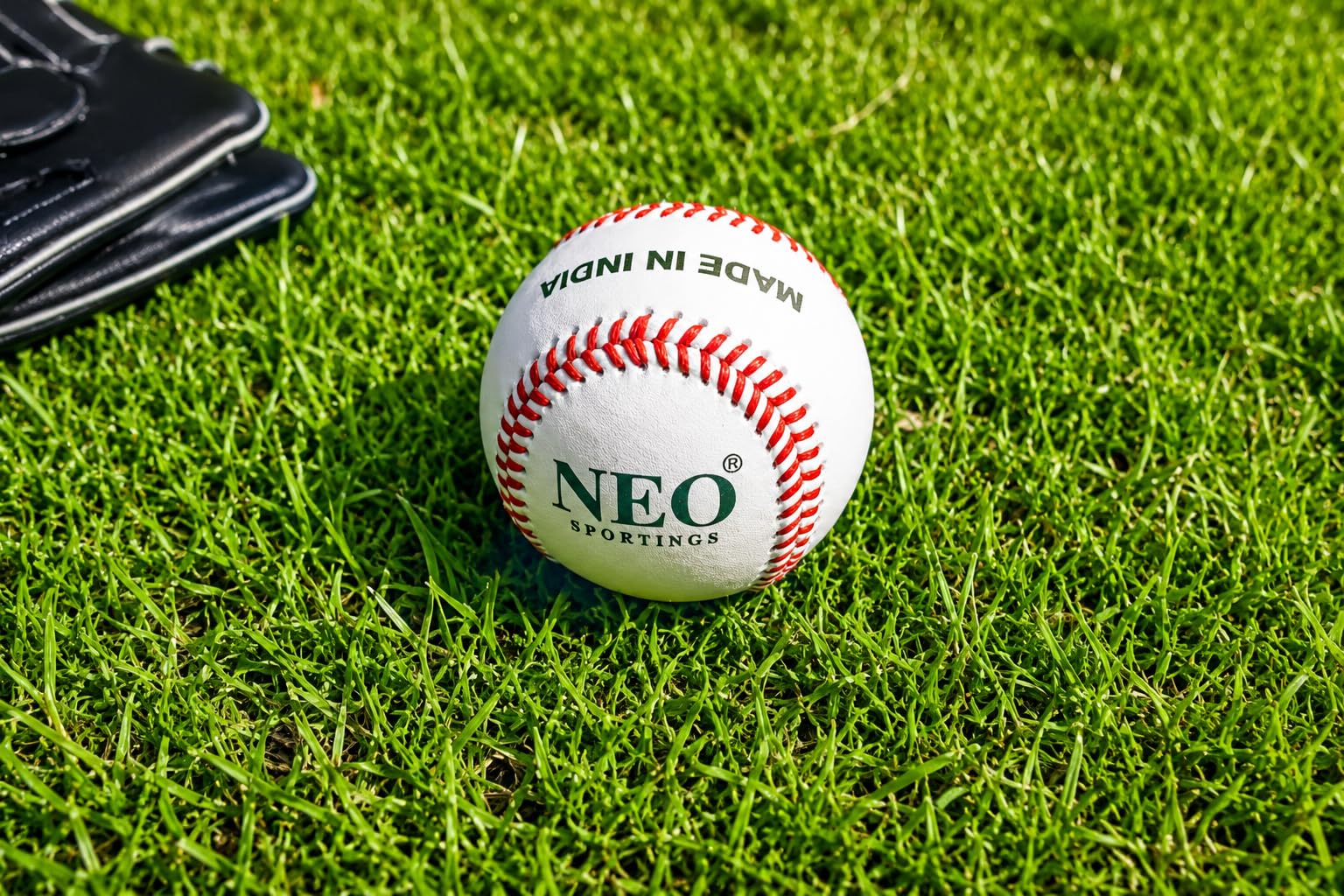 Neo Sportings Baseball | Classic White Ball with Red Stitching | Durable Training Ball for Baseball Practice & Training (Pack of 1) 2