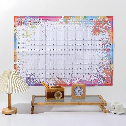 Miniatura 7 de Calendario de póster de 29.21 x 20.66 pulgadas, calendario de pared 2024, borrable, grande, borrado en húmedo y seco, laminado de 12 meses,