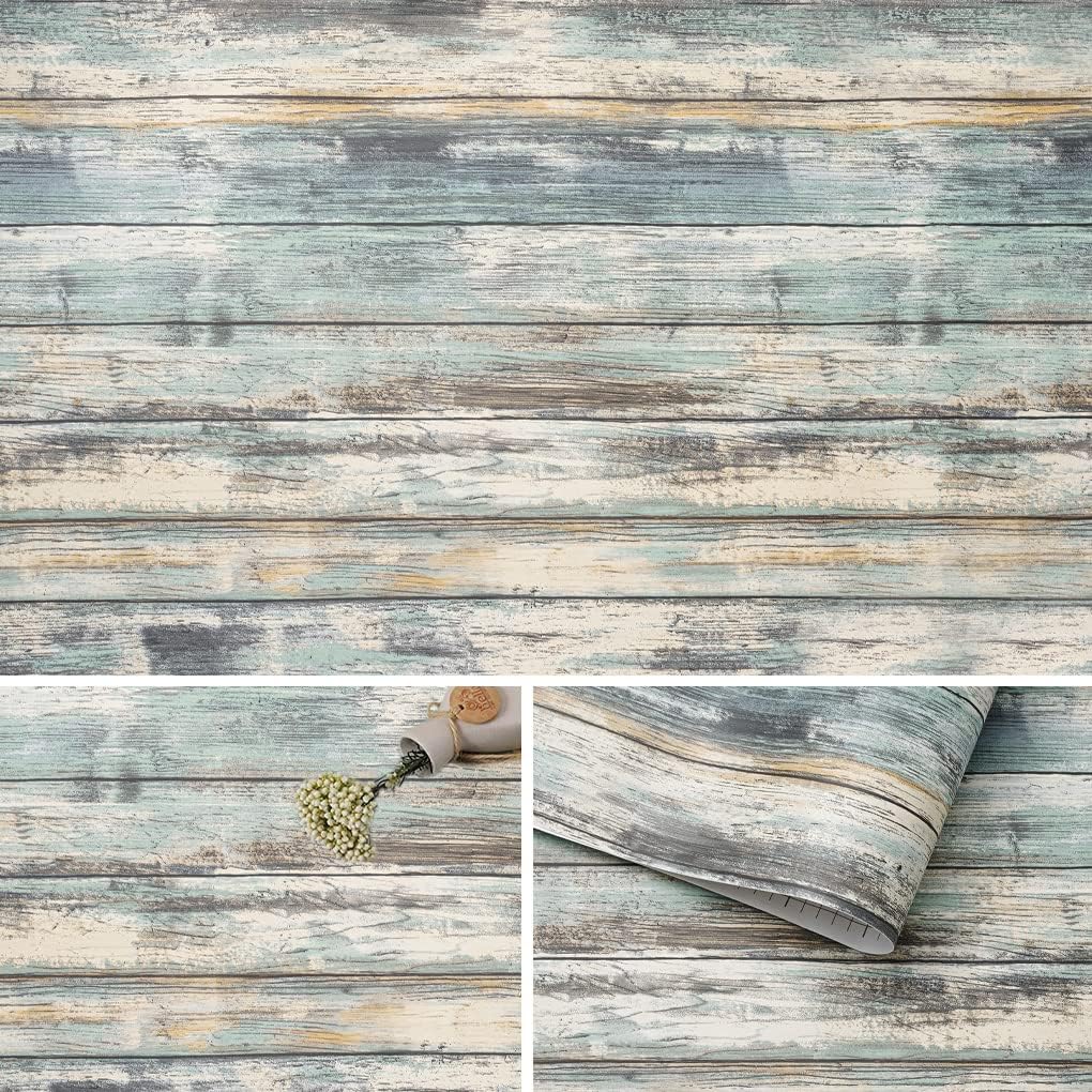 Arthome 17x78.7'' Rustic Wood Contact Paper Peel and Stick Self-Adhesive Wallpaper,Decorative Vinyl Film for Countertop Cabinets,Easy to Clean
