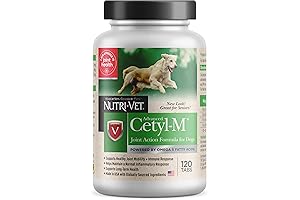 Nutri-Vet Cetyl M - Advanced Joint Action Formula Chewable Tablets for Dogs (120 ct)