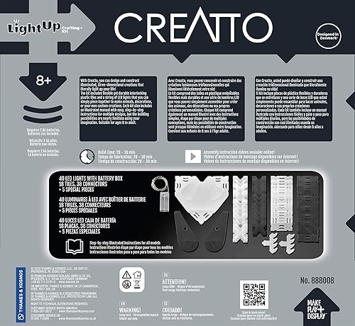 Miniatura 2 de Thames & Kosmos Creatto - Kit de rompecabezas 3D con iluminación de panda brillante y monocromático, incluye piezas de rompecabezas Creatto para