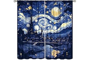 Starry Night Curtains: Transform Your Room into an Art Gallery with Van Gogh's Masterpiece