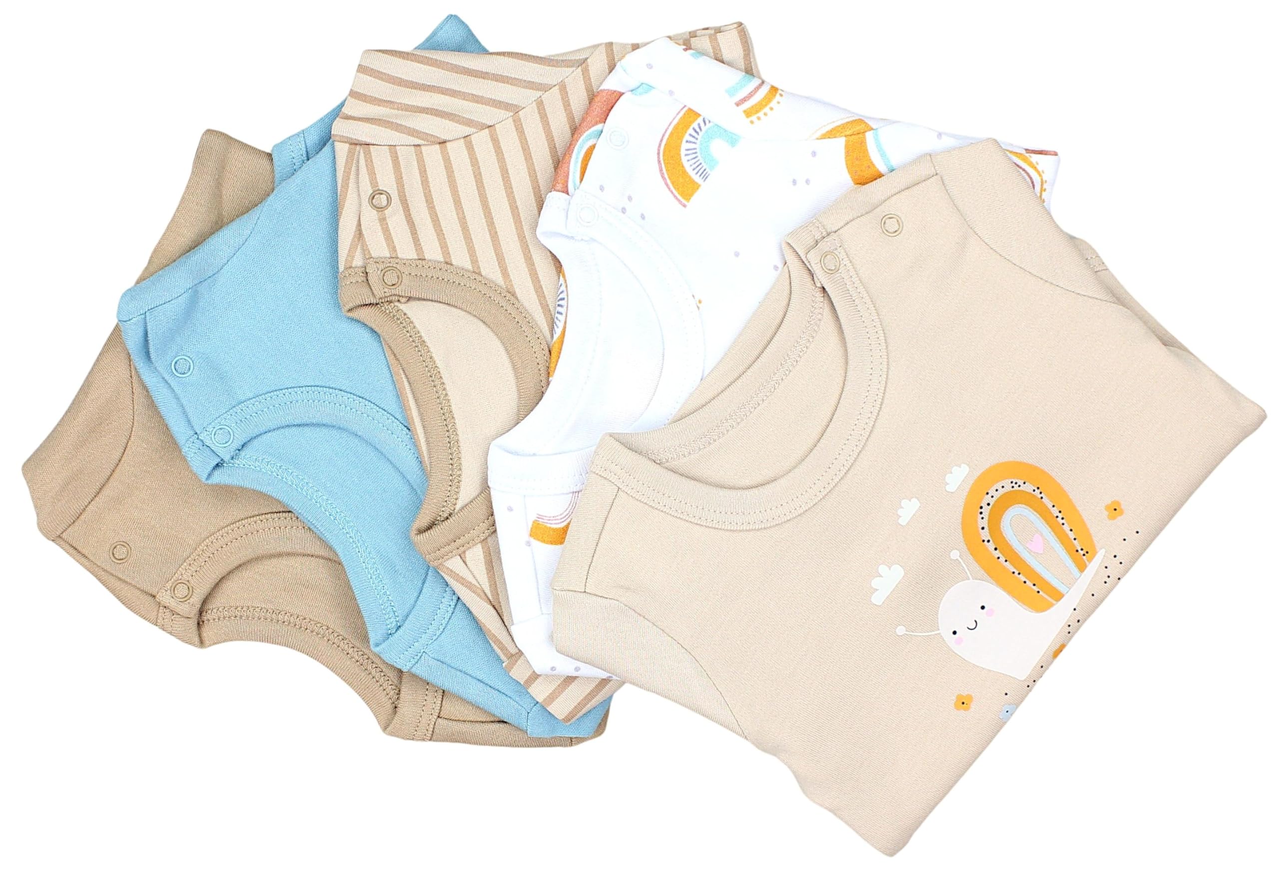 TupTam Body Neonato Manica Lunga – Body Bambino in Cotone OEKO-TEX, Set 5 Pezzi