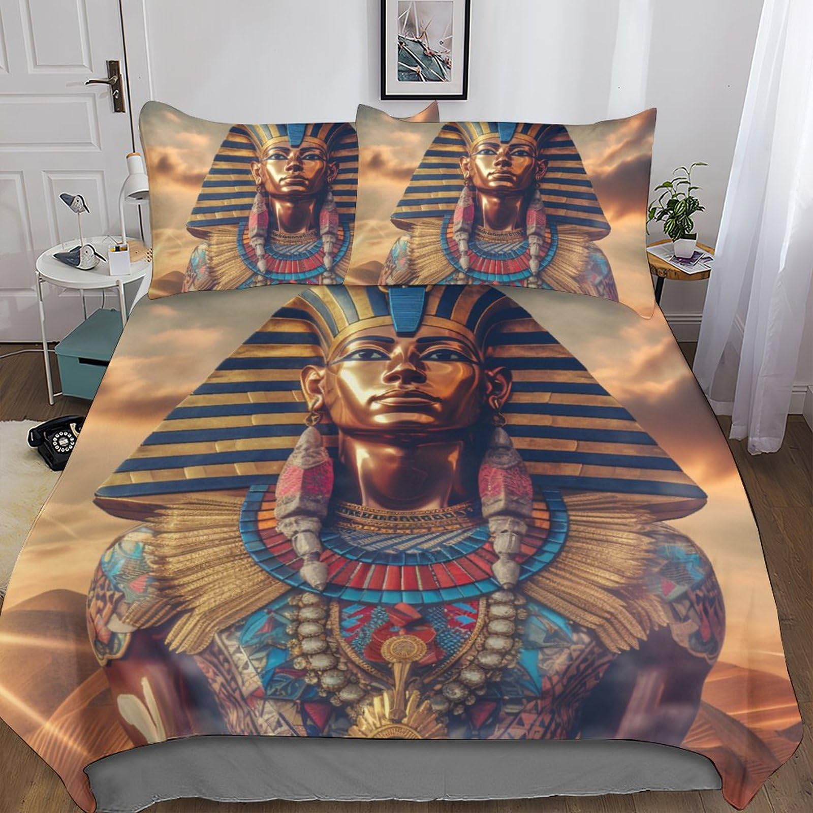 Ensemble de literie Égypte 3D parure de lit haut de gamme avec housse de couette 200x200