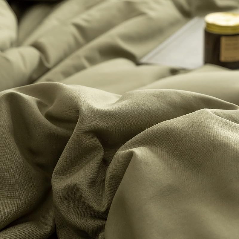 ROSGONIA King Size Comforter Set Olive Green, 3pcs (1 Boho Comforter & 2 Pillowcases), Lightweight Bedding Blanket All Season Bedspreads Quilt image 6