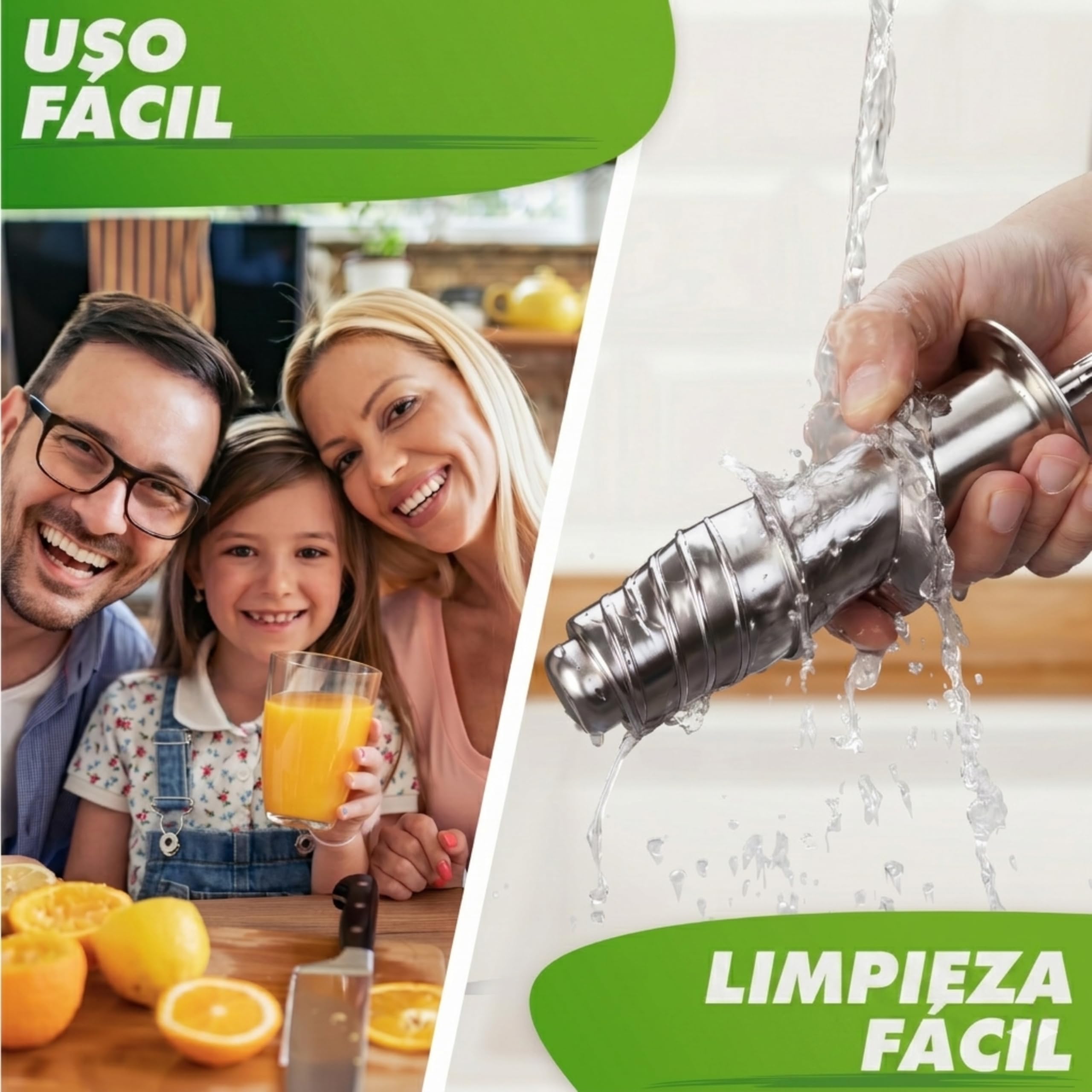 Nutrilovers Slow Juicer GREEN-PRESS MAX Licuadora extractor de jugos con tornillo de acero inoxidable, libre de BPA, ganador de pruebas, exprimidor eléctrico