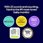 Nanit Pro Smart Baby Monitor & Flex Stand - 1080p Secure Wi-Fi Video Camera, Sensor-Free Sleep & Breathing Motion Tracker, 2-Way Audio, Sound & Motion Alerts, Night Vision, and Breathing Band - White