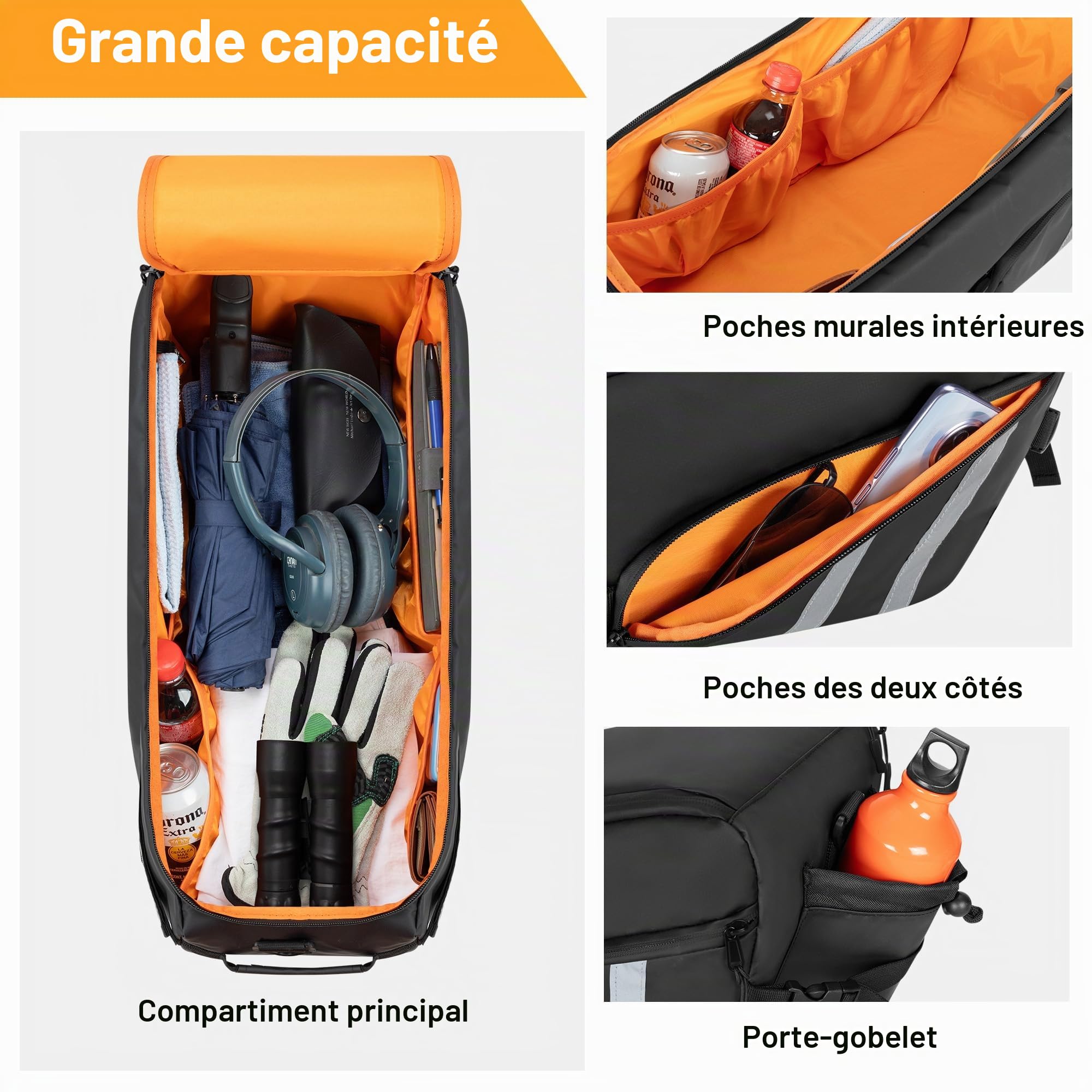 HODRANT Sacoche de Selle Moto Résistante à L'eau pour Accessoires