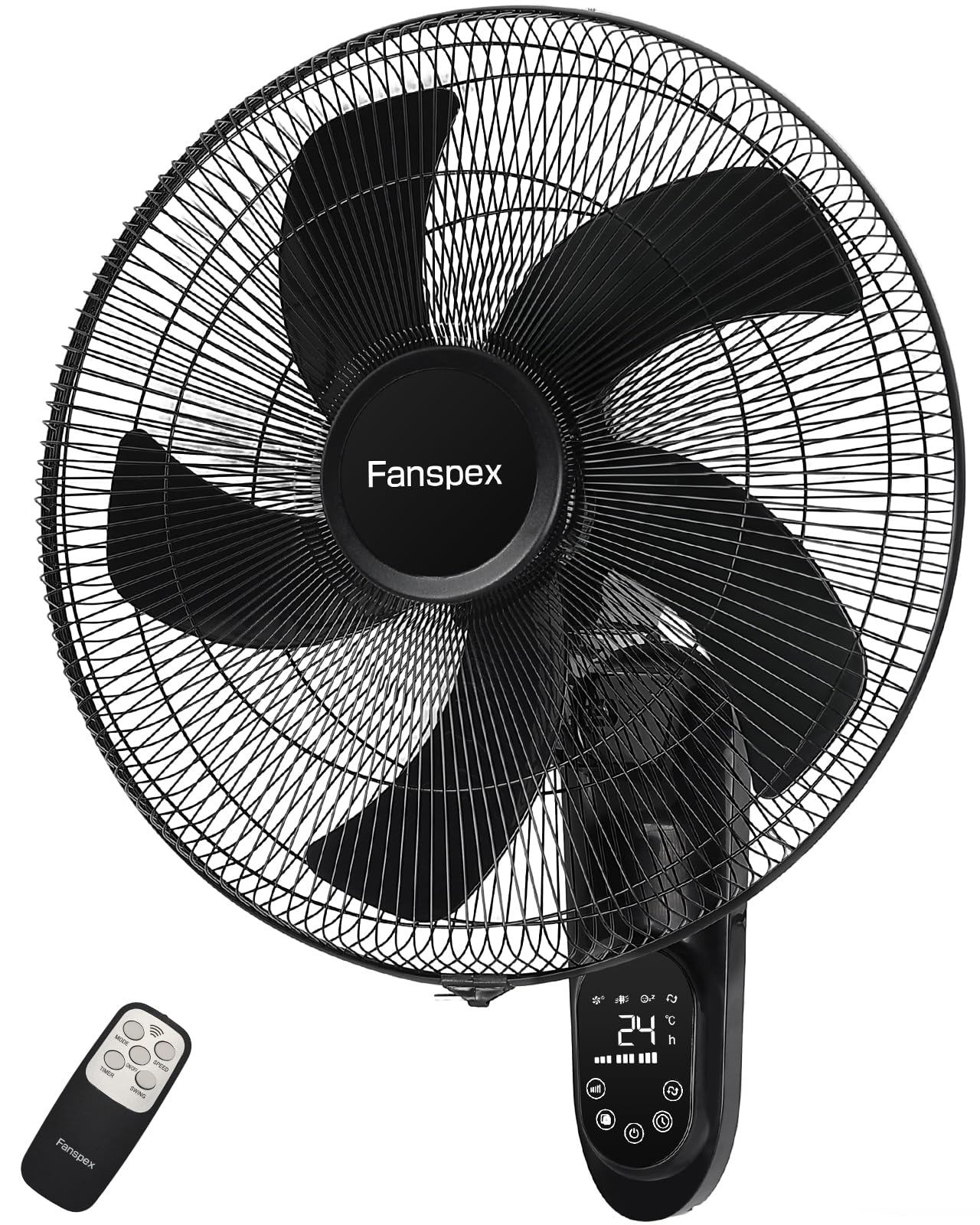 Photo 1 of Fanspex 18" Wall Mounted Fan with Auto-oscillation, Timer, Adjust Wind Tilt for Home Garage Workshop Greenhouse Cooling & Air Circulation