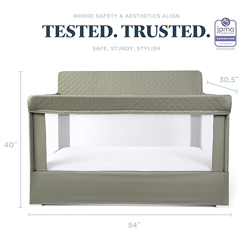 Miniatura 2 de Baby Delight Lunaire Cuna de tamaño matrimonial  Cuna de bebé de malla transpirable  Cama de bebé de montaje sin herramientas  Tela de algodón