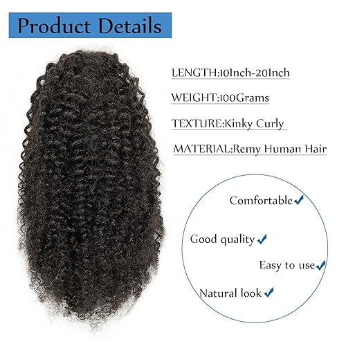 Miniatura 3 de Anrosa Extensiones de cabello con cinta adhesiva 14 pulgadas rizadas 27