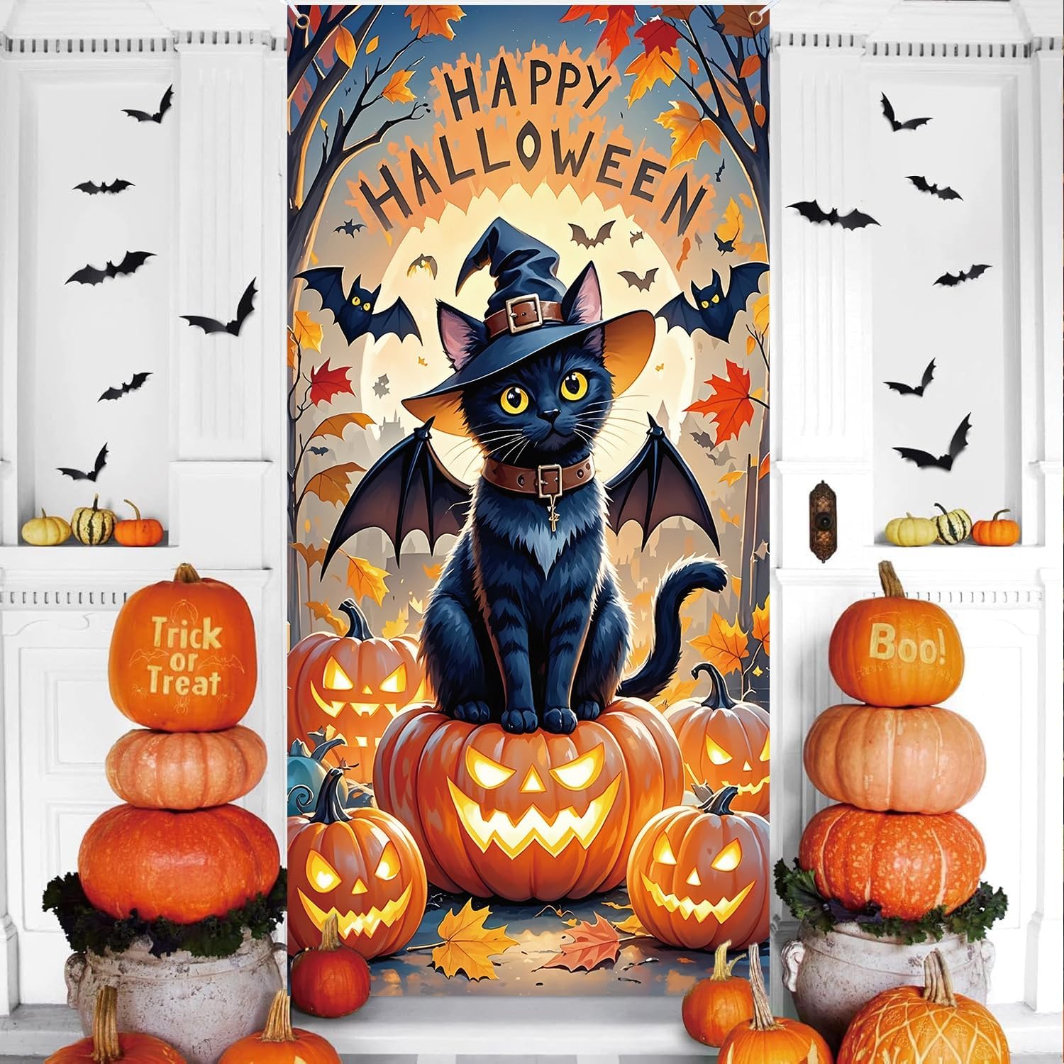 Amazon.co.jp: Harovo ハロウィン タペストリー 飾り イベント