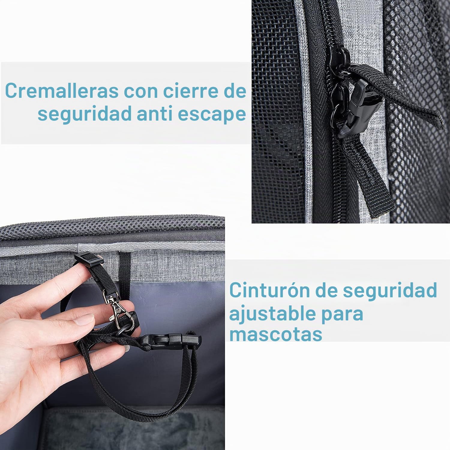 Wakytu Cesta de Bicicleta para Perro, Mochila Frontal para Bicicleta para Montar en Bicicleta, Plegable, extraíble, Tiras Reflectantes, 2 Bolsillos Laterales de Almacenamiento, Bolsa de Viaje para