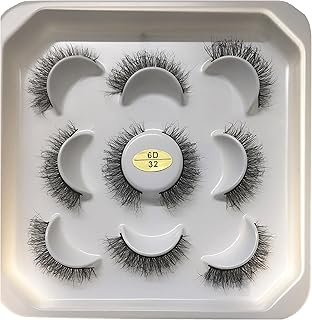 GOURI COSMETICS™ 3D FALSE EYELASHES - False Eyelashes for Women - (5 Pair Pack: GC-6D/32)