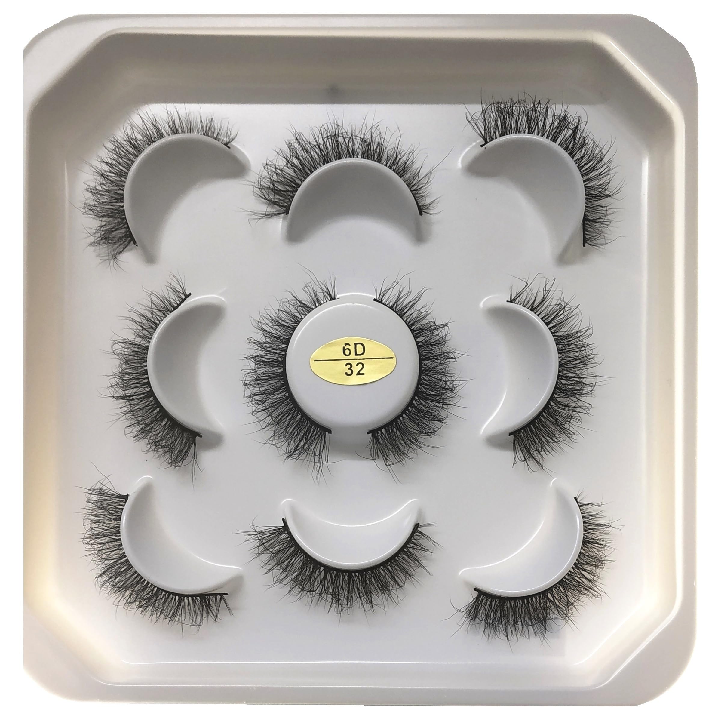 3D FALSE EYELASHES - False Eyelashes for Women - (5 Pair Pack: GC-6D/32)-image-12