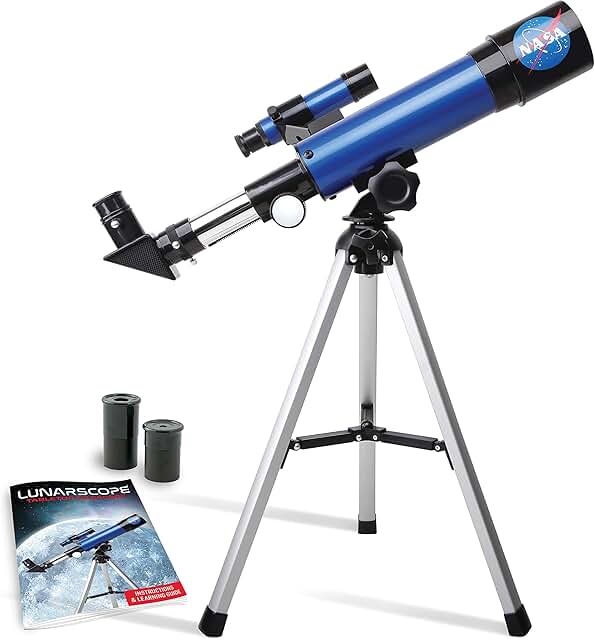 NASA Lunar Telescope for Kids – 90x Magnification, Includes Two Eyepiece...