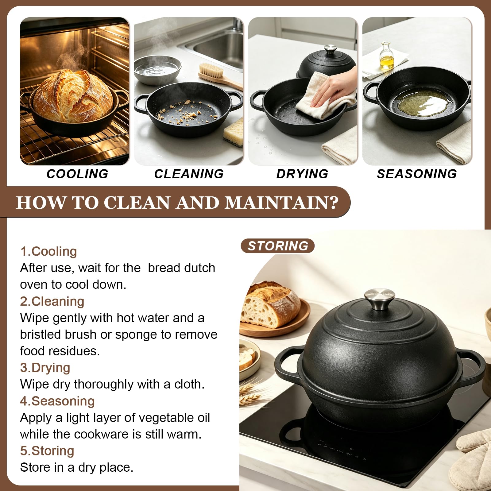 Cast Iron Bread Oven - Bake Sourdough Like a Pro -7