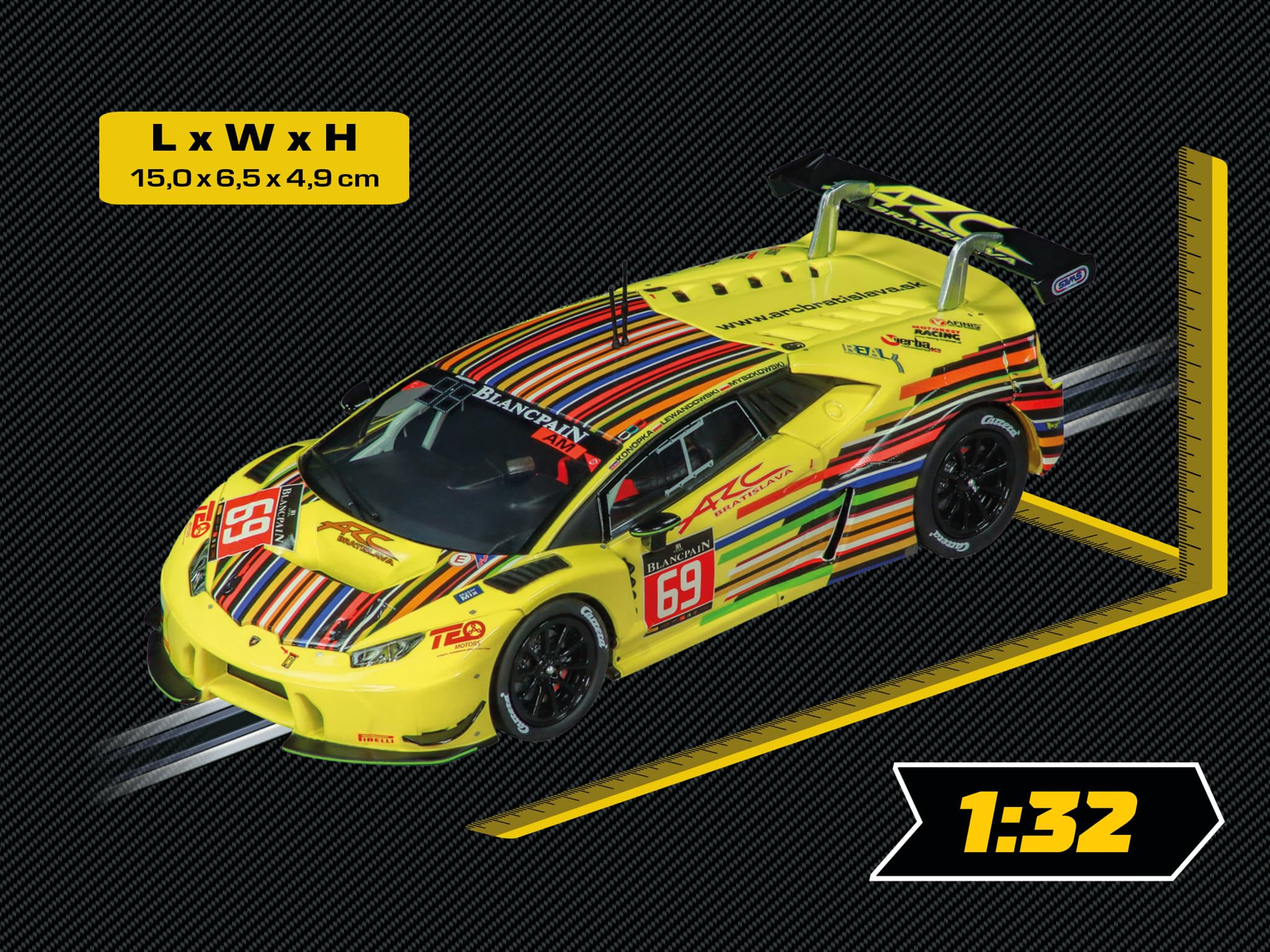 Carrera Evolution - 20027749 - Lamborghini Huracán GT3 ARC Bratislava, No.69, 24H SPA 2016
