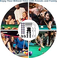 Vista 7 de Kit de reparación de tacos de billar de 36 piezas, 12 puntas de taco de billar, 2 abrazaderas de punta de taco de billar, 5 casquillos, 12 cubos