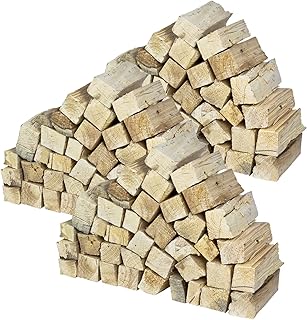 Drewno opałowe, drewno sosnowe, 90 kg, do pieca i kominka, paleniska, grilla, drewno opałowe, 25 cm, do kominka