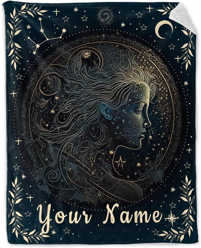 Custom Virgo Throw Blanket for Girls, 50