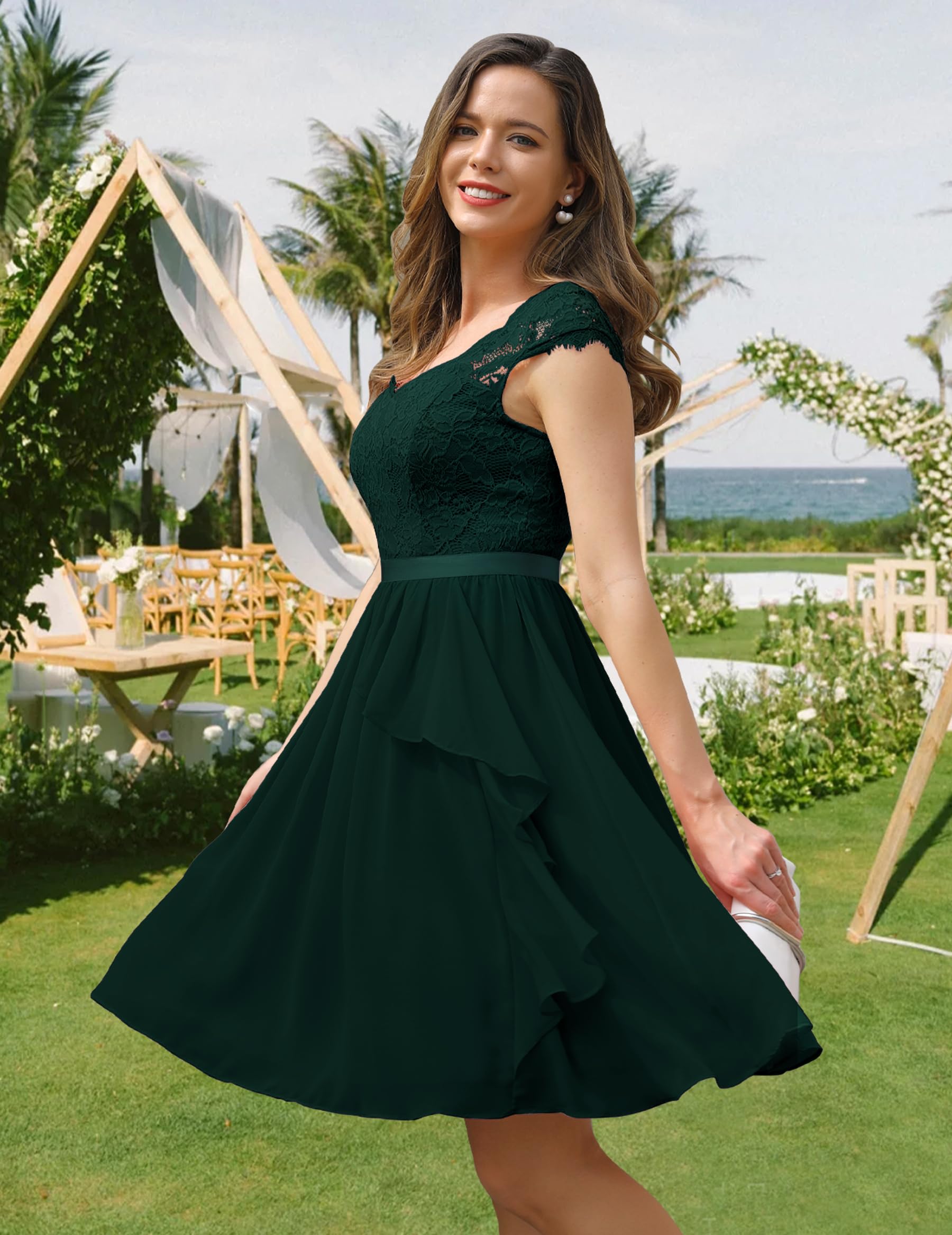 Wedtrend Donne 1950 Audrey Hepbun Vintage di Polka Dots Cocktail Vestito