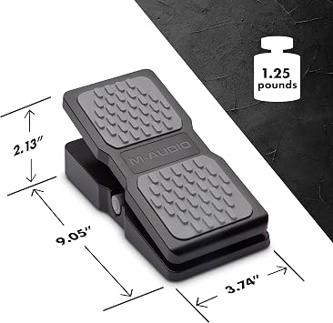 M-Audio EX-P | Universal Expression Pedal Bundle for Keyboards, MIDI Controllers and Audio Gear