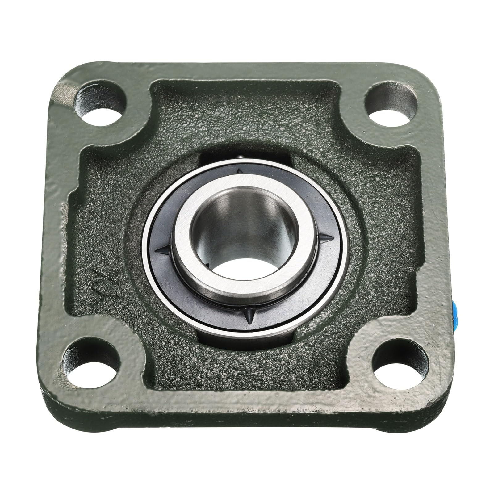 uxcell 2 cuscinetti a blocchetto UCF205-15 con foro da 15/16", autoallineamento, base in ghisa solida, con flangia quadrata montata su cuscinetti in acciaio cromato