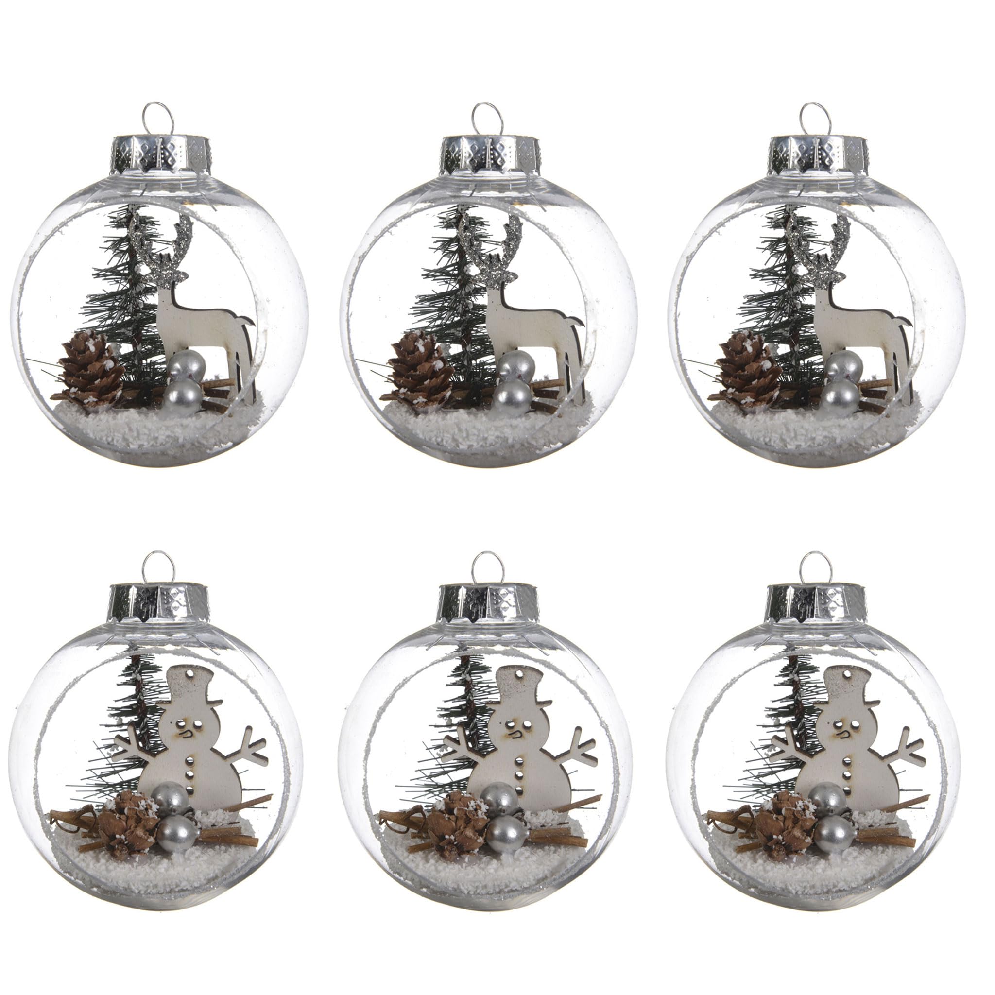 Noël au salon avec la suspension paysage transparent Kaemingk pour ambiance festive chaleureuse