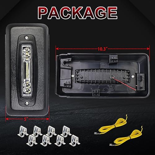 Miniatura 7 de Tapa de protección de parachoques con luz LED de repuesto para parte delantera izquierda del conductor y lado derecho del pasajero, cubierta de