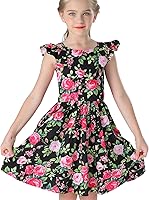 Vista 261 de Vestido de verano para niña, de algodón, con diseño floral