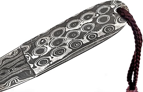 Miniatura 2 de Acero de Damasco forjado a mano 6.3 "Daga de hoja en blanco Cuchillo de caza y camping, Hoja en blanco de Damasco, Hoja de fabricación de hoja fija