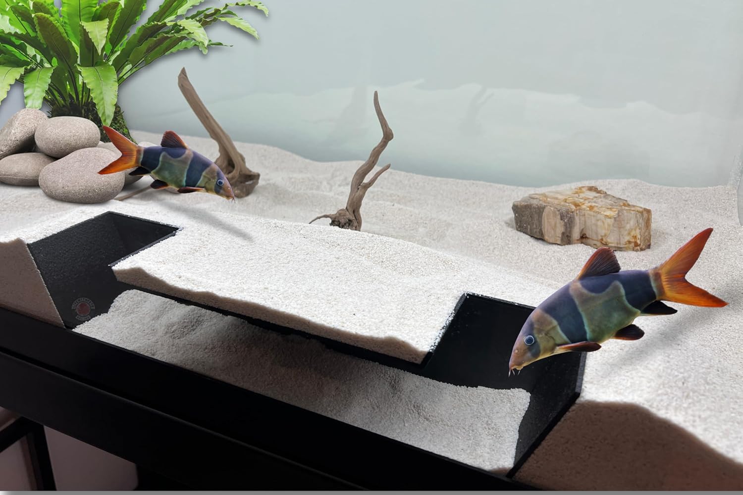 LifeWithPets Extra Large Aquarium Fish Tunnel Decoration | Cave Hide Ideal for Fish Axolotls and Small Reptiles | Under Gravel Hideout