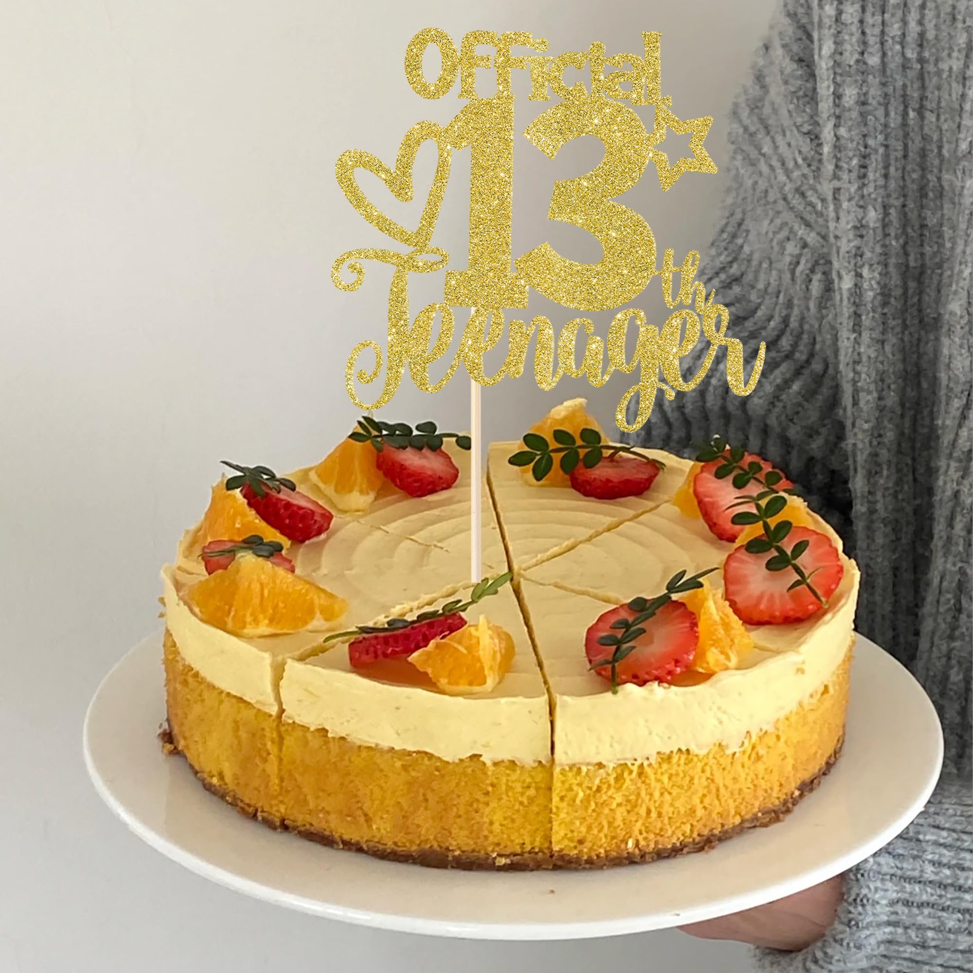 Rsstarxi Cake Topper Für 13. Geburtstag – 13-teiliges Set, Roségold, Fertig Montiert
