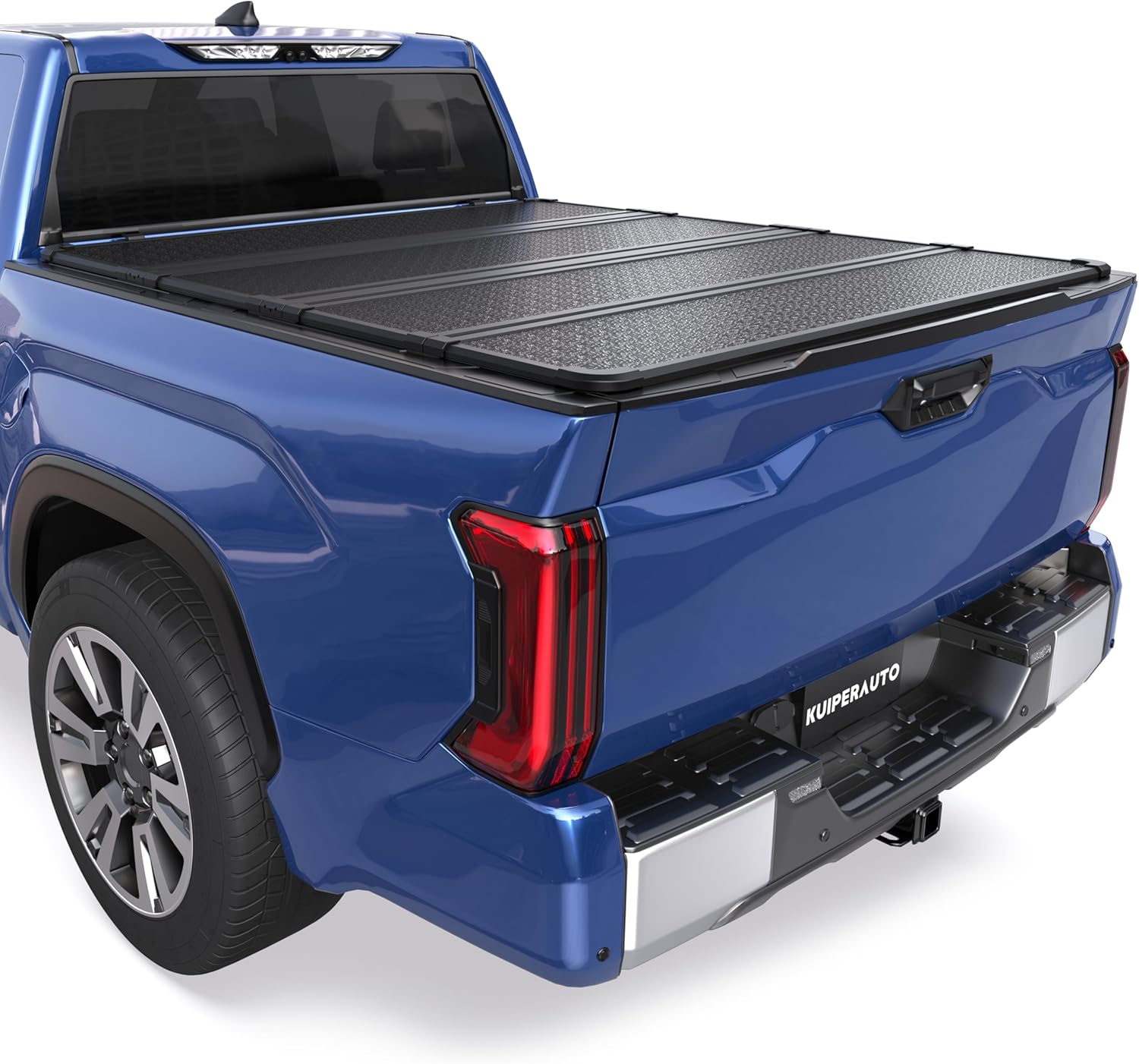 KUIPERAUTO Hard Quad Truck Bed Tonneau Cover Compatible for 2014-2025 Toyota Tundra Fleetside 5.5 FT 66.7 inch On Top Aluminum Bed